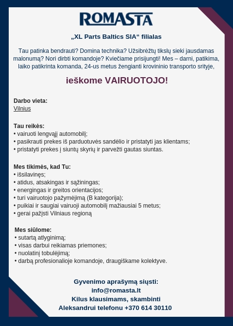 VILNIUS _VAIRUOTOJAS